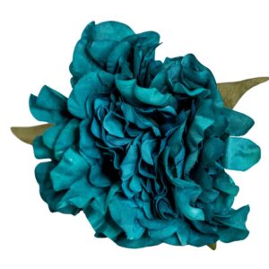 FLOR FLAMENCA PEONIA AGUAMARINA