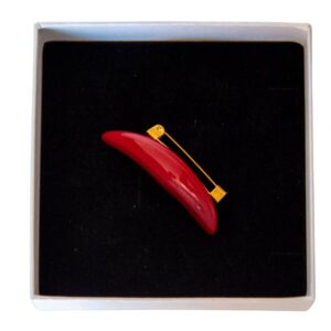 BROCHE COLMILLO BURDEOS