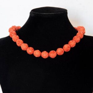 COLLAR BOLA ROSA CORAL