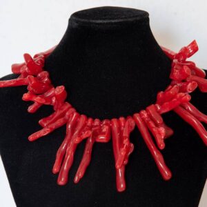 COLLAR CORALES GRANDES ROJO
