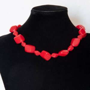 COLLAR DOS PIEDRAS ROJOS