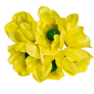 RAMILLETE FLAMENCA AMAPOLA AMARILLO