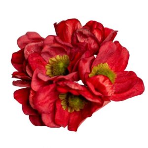 RAMILLETE FLAMENCA AMAPOLA FRESA