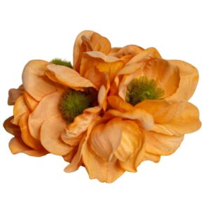 RAMILLETE FLAMENCA AMAPOLA MANDARINA