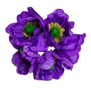 RAMILLETE FLAMENCA AMAPOLA MORADO