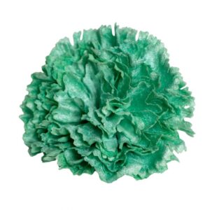 FLOR FLAMENCA CLAVEL MAXI TERCIOPELO VERDE AGUA