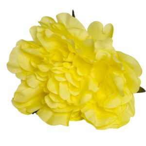 FLOR FLAMENCA PEONIA AMARILLA CLARA