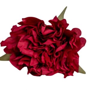 FLOR FLAMENCA PEONIA BURDEOS