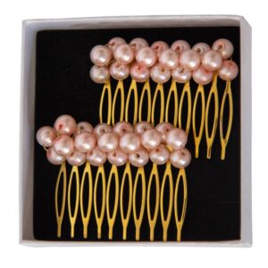 PEINECILLOS PERLAS ROSA