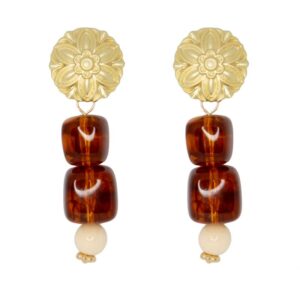 Pendientes María marrón