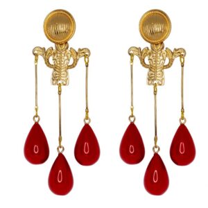 PENDIENTES VILLADIEGO ROJO
