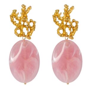 PENDIENTES CORAL ROSA