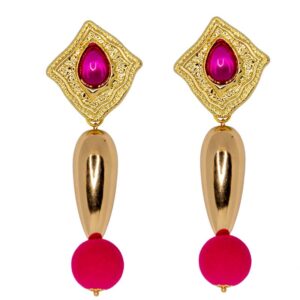 PENDIENTES LUZ FUCSIA