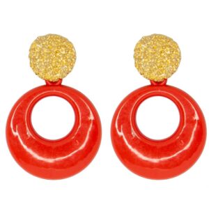 PENDIENTES MARISOL MINI NARANJA
