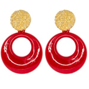 PENDIENTES MARISOL MINI ROJO