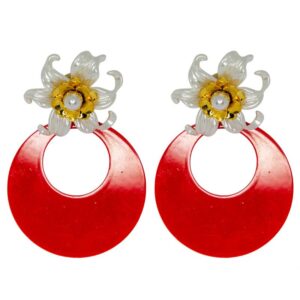 PENDIENTES MARISOL ROJO