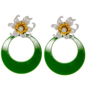 PENDIENTES MARISOL VERDE OLIVO