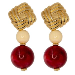 PENDIENTES MERCEDES BURDEOS