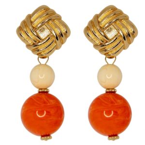 PENDIENTES MERCEDES NARANJA