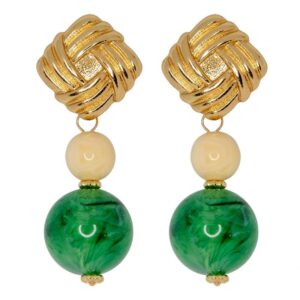 PENDIENTES MERCEDES VERDE