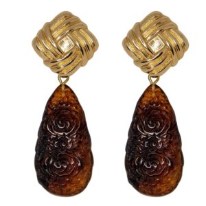 PENDIENTES PEÑAFLOR MARRON