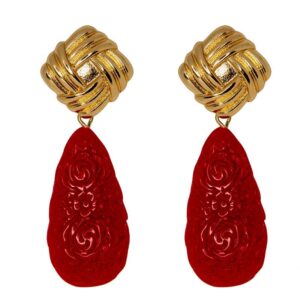 PENDIENTES PEÑAFLOR ROJO