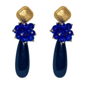 PENDIENTES ROCIO AZUL MARINO