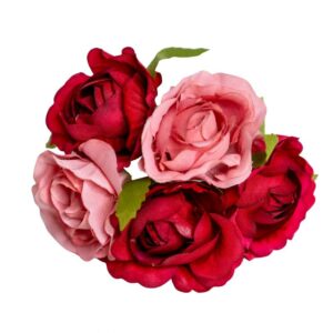 RAMILLETE FLAMENCA ROSAS ROJAS Y ROSAS